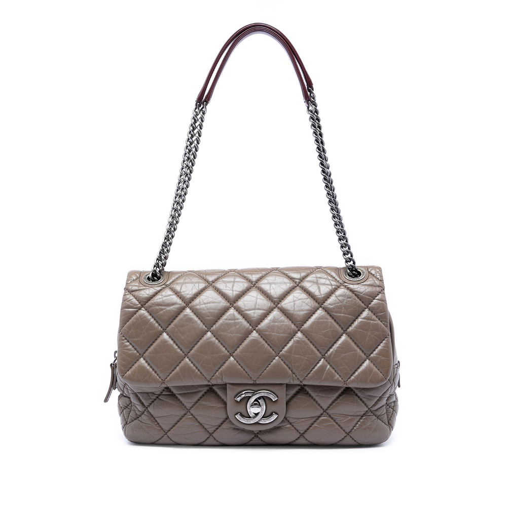 Pre-Loved Chanel Jumbo Quilted Aged Calfskin New Portobello Flap